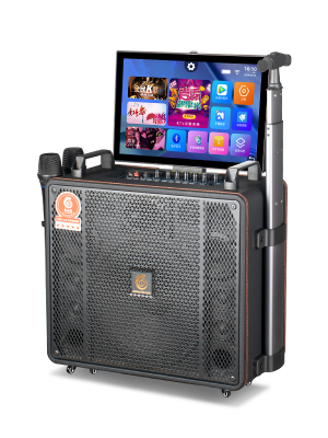 爵士龍F5便攜式視頻音響廣場舞K歌音箱